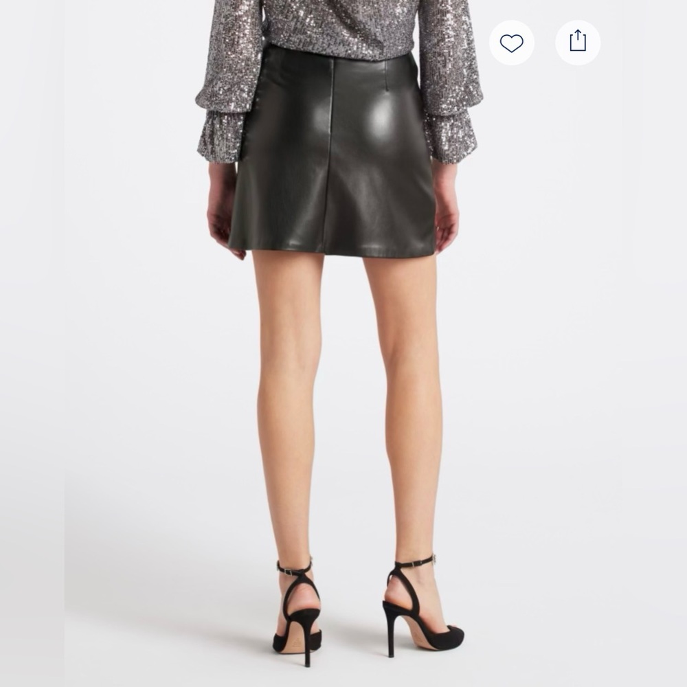 Z Supply Ciera Faux Leather Skirt in Black - Picture 2 of 5